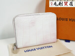 ルイ ヴィトン LOUIS VUITTON ジッピーコインパース アリゲーター クロコ コットンクラウドピンク 未使用 【中古】コインケース 小銭入れ