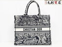 クリスチャンディオール Dior Book Tote バッグ ラージ M1286ZRGO リバース トワル ドゥ ジュイ エンブロイダリー 極上美品 【中古】バッグ