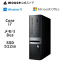 【ポイント2倍】mouse SL7-MA-AP [ Windows 11 ] デスクトップ パソコン Core i7-11700 8GB メモリ 512GB M.2 SSD DVDドライブ 無線LAN Office付き マウスコンピューター 新品 ※2022/2/10より Windows10搭載モデルから後継へ変更しています。