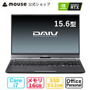 DAIV 5N-MA-AP 15.6型 Core i7-10870H 16GB メモリ 512GB M.2 SSD GeForce RTX2060 ノートパソコン Office付き 新品 mouse マウスコンピューター PC BTO - マウスコンピューター 楽天市場店