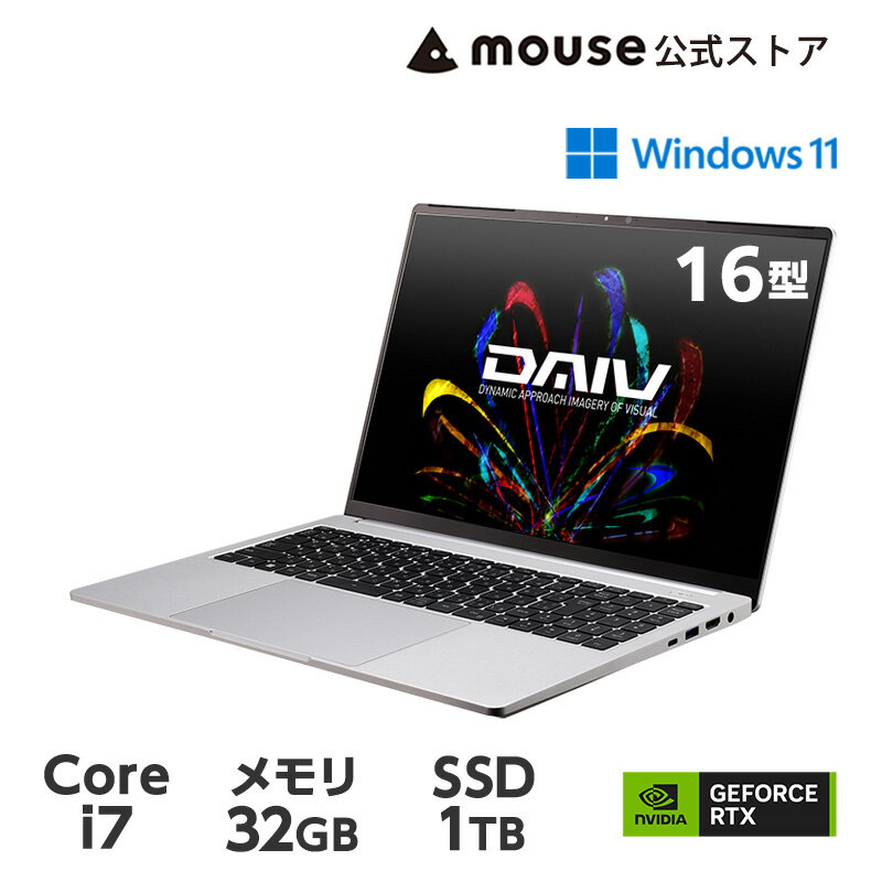 【ポイント5倍！】DAIV Z6-I7G60SR-A クリエイターPC 16型 WQXGA液晶 Core i7-13700H 32GB メモリ 1TB M.2 SSD GeForce RTX 4060 ノートパソコン 新品 mouse マウスコンピューター おすすめ