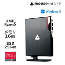 【ポイント5倍★3/29～4/1】mouse CA-A5A01 [ Windows 11 ] コンパクト デスクトップパソコン AMD Ryzen 5 5500U 16GB メモリ 256GB M.2..