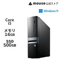 【ポイント5倍★3/29～4/1】mouse SH-I5U01 [ Windows 11 ] Core i5-14400 16GB メモリ 500GB M.2 SSD デスクトップ パソコン マウスコ..