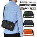 【24時間限定ポイント最大28.5倍 18日0:00から】DOUBLES/ダブルス ショルダーバッグ メンズ/レディース 本革/レザー ブラック/ダークブラウン/ネイビー/キャメル/グレー/オーク/ブルー 小さめ VLR-1657