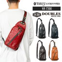 【毎月18日はご愛顧感謝デー★10%OFFクーポン配布中！4/18 23:59まで】DOUBLES/ダブルス ボディバッグ メンズ/レディース 本革/レザー ブラック/ダークブラウン/ネイビー/キャメル/他5色 小さめ VIF-7200