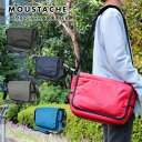 【P最大36.5倍＆ラスト6時間限定★20%OFFクーポン配布中！12/25 20:00から】MOUSTACHE/ムスタッシュ ショルダーバッグ メンズ/レディース コーティングポリ ブラック/ネイビー/グレー/ブルー/レッド 小さめ MJT-4573