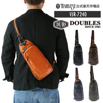 【スタート2時間限定★20%OFFクーポン配布中!10/4 20:00から】DOUBLES/ダブルス ボディバッグ メンズ/レディース 本革/レザー ブラック/ダークブラウン/ネイビー/キャメル/グレー 小さめ VJR-7240