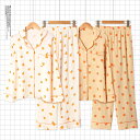 レディース パジャマ ガーゼ 綿 長袖 ルームウェア 上下セット セットアップ M L 可愛い 前開き 春 夏 秋 女性 コットン 部屋着 女の子 大人 かわいい おしゃれ ナイトウェア 無地 シンプル おしゃれ 快適 コットン ギフト 母の日 敬老の日 イエロー 送料無料