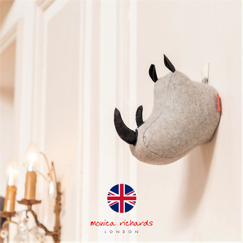 アニマルヘッド サイ 壁掛け オブジェ 英国 インテリア 雑貨 モニカリチャードロンドン 北欧 ハンドメイド かわいい おしゃれ ギフト 犬 ドッグ 動物 壁飾...