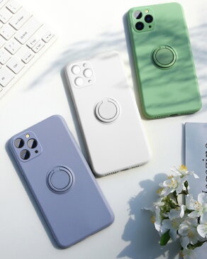 iPhone リング付き シリコンケース iPhone 13 Pro iPhone13 iPhone13mini iPhone 12 Pro iPhone12 mini ケース iPhone SE 第2世代 SE2 SE3 第3世代 スマホケース リング シリコン おしゃれ iphone11 可愛い iPhone11pro iPhone8 韓国 iPhone7 かわいい スマホリング カバー