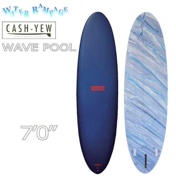 楽天MOVEWATER RAMPAGE ウォーターランページ WP-612 WAVE POOL 7’0 NAVY/ABST HARD BOTTOM（HYBRID SHELL） HARD FIN（FCS2 2+1） フィン付き ソフトボード