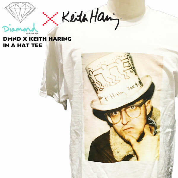 T ɡߥإ  Ⱦµ DMND X KEITH HARING IN A HAT TEE  DIAMO...