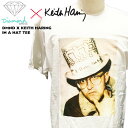 Tシャツ ダイアモンド×キースヘリング コラボ 半袖 DMND X KEITH HARING IN A HAT TEE スケート DIAMOND SUPPLY CO. 人気 SK8 限定 メール便配送