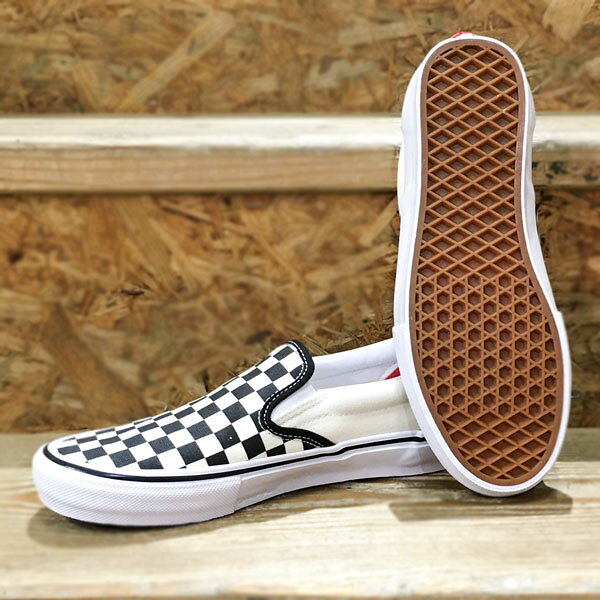 VANS バンズ SKATE SLIP-ON スリッポン スニーカー ヴァンズ US (CHECKERBOARD) BL...