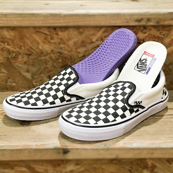 VANS バンズ SKATE SLIP-ON スリッポン スニーカー ヴァンズ US (CHECKERBOARD) BL...