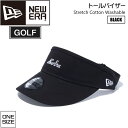 ニューエラ ゴルフ キャップ NEW ERA ストレッチ コットン ウォッシャブル TALL サンバイザー ブラック 帽子 GOLF あす楽