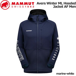 マムート MAMMUT エイバースウインター Avers Winter ML Hooded Jacket AF Men フリースジャケット カラー：marine-white
