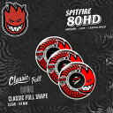 ウィール スピットファイア SPITFIRE WHEELS 80HD CLASSIC FULL SHAPE 54mm 4個set CLEAR RED 荒れた路面向き あす楽