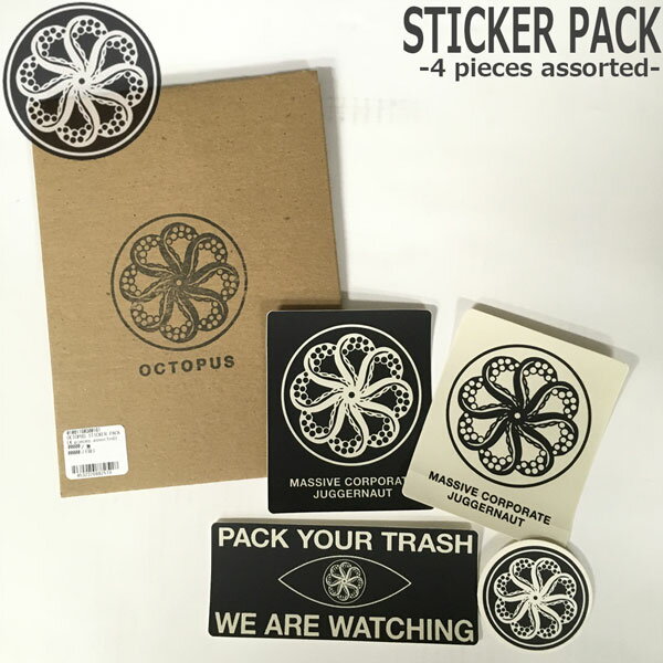 サーフィン ステッカー オクトパス OCTOPUS STICKER PACK4 pieces assorted 4枚set 種類は選べません メール便配送