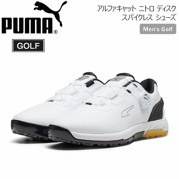 プーマ PUMA アルファキャット ニトロ ディスク スパイクレスPUMA White-PUMA Black-Gum シューズ ゴ...