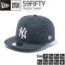 キャップ 帽子 ニューエラ NEW ERA 59FIFTY ニューヨーク・ヤンキース Recycle Tweed ネイビー