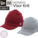 ニューエラ ゴルフ ビーニー キャップ 帽子 NEW ERA レディース VISOR KNIT HANDWRITTEN LOGO 女性用 GOLF CAP メール便配送