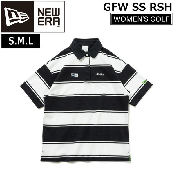 ニューエラ ゴルフウェア 女性用 S/S Rugger Shirt NEWERA GOLF レディース 半袖 ラガーシャツ オフホワイト ネイビー