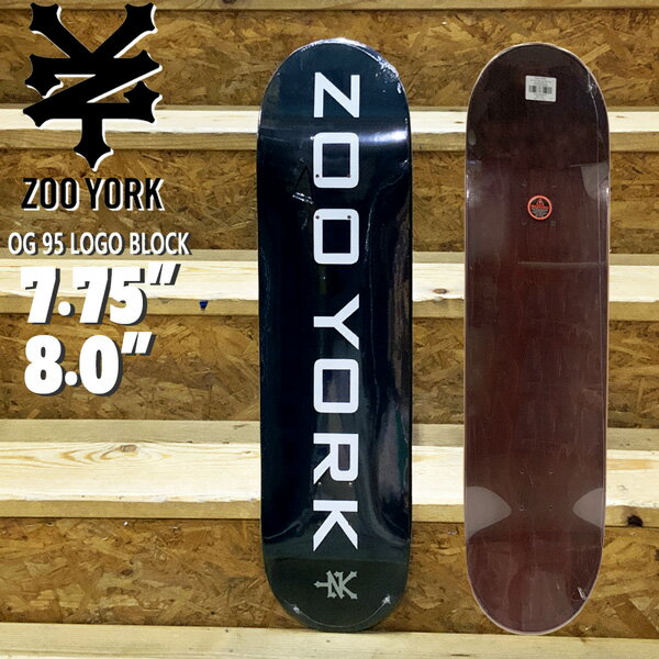 XP{[ fbL ZOO YORK DECK OG 95 LOGO BLOCK BLACK Y[[N