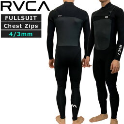 フルスーツ ウェットスーツ RVCA ルーカ 4/3mm チェストジップ USサイズ BLACK