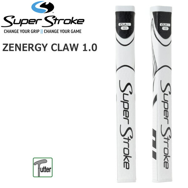 左手（バットエンド側）がピストル形状で3つ のフラットな側面を持つ「Claw」は、ピストル形状 とスクエア形状が融合したモデルで、クローグリッ プはもちろん、さまざまな握り方に対応します 【正規代理店商品】 ●BRAND ：SuperStroke(スーパーストローク) ●品　番：GR-258-WH-BK ●商品名：ZENERGY CLAW 1.0 ●カラー : WH-BK ●サイズ：幅30.5×長さ267mm ●質　量：50.0±5g ●口 径：58 ●材 質：ポリウレタン ●製造国：中国 ※商品写真の色は、OS、ブラウザ、ディスプレイ、 等により実際のものとは多少異なる場合があります。 ご了承の上ご購入ください。