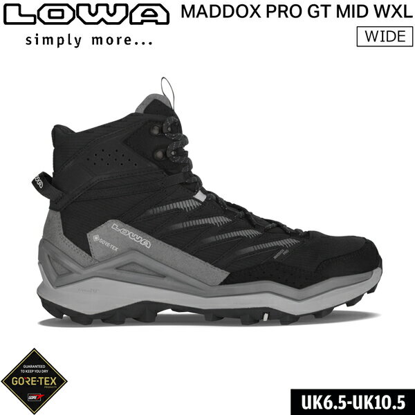 ローバー LOWA トレッキングシューズ マドックス PRO GT MID WXL ブラック×グレー ワイドモデル 登山靴
