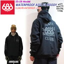 【予約】 25-26 シックスエイトシックス ウォータープルーフアンチソーシャルソーシャルクラブF1フーディ 686 SIXEIGHTSIX WATERPROOF ASSC F1 HOODY スノーボード ウエア ジャケット 25-26-JK-686 ブラック S M L XL XXL(4)