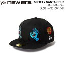 ニューエラ サンタクルーズ キャップ NEWERA 5950 SANTA CRUZ ALLOVER ブラック 帽子 ポリエステル