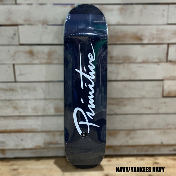 プリミティブ デッキ PRIMITIVE DECK NUEVO SCRIPT NAVY/YANKEES NAVY 8.0 スケボー デッキ 3