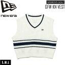 ニューエラ ゴルフウェア 女性用 Knit Vest NEW ERA GOLF レディース 鹿の子 ニットベスト ホワイト