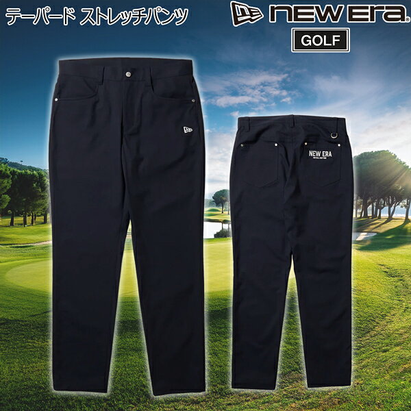 ニューエラ ゴルフウェア NEW ERA テーパード ストレッチ パンツ ネイビー ナイロン/ポリウレタン GOLF