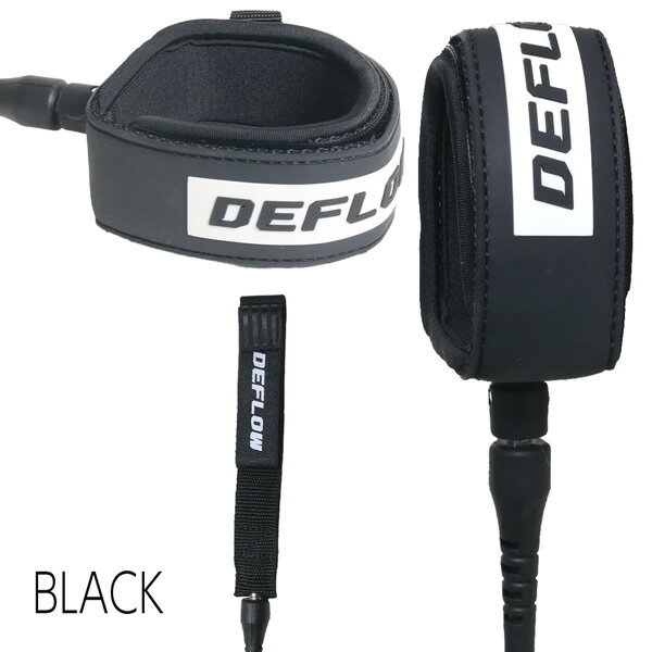 デフロウ リーシュコード DEFLOW LEASH CORE RANGE 8ft 7mm ファン ミッドレングス用 サーフィン サーフボード