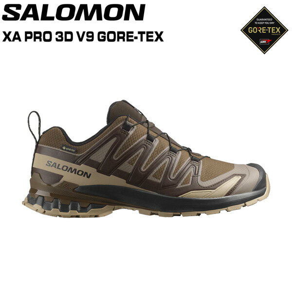 サロモン エックスエープロ3D V9ゴアテックス SALOMON XA PRO 3D V9 GTX DARK EARTH/DESERT TAN/BLACK トレラン トレッキング 靴