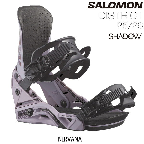 MOVEの25-26 サロモン ディストレクト SALOMON DISTRICT スノーボード ビンディング バインディング 25-26-BD-SLM ブラック ニルバーナ S M L｜アングル2