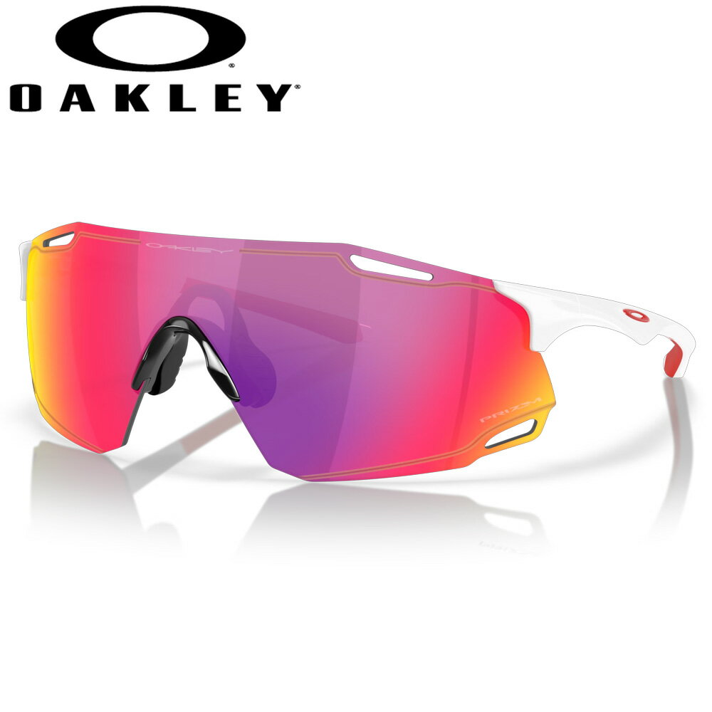 オークリー サングラス サイバーダイノ OAKLEY CYBR DYNO POLISHED WHITE PRIZM ROAD スポーツサングラス 自転車 ロードバイク