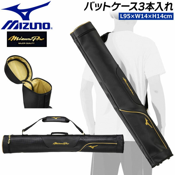 ミズノプロ mizuno バットケース3本入れ 野球 1FJTD003