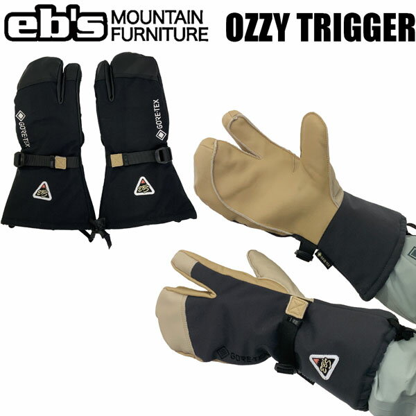 25-26 エビス オジートリガー EBS OZZY TRIGGER スキー スノーボード 手袋 BLACK CHACOAL M L