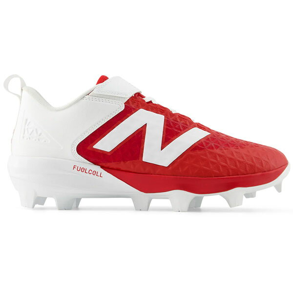 ニューバランス スパイク New Balance 野球 シューズ ポイントスパイク スタッドソール 一般用 FuelCell 4040 PU MOLDED V8 PL4040R8 RED ワイズ2E P革加工不可