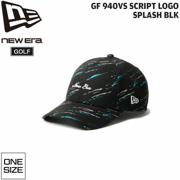 ニューエラ ゴルフ キャップ NEW ERA GF 940VS SCRIPT LOGO SPLASH BLK GOLF 帽子