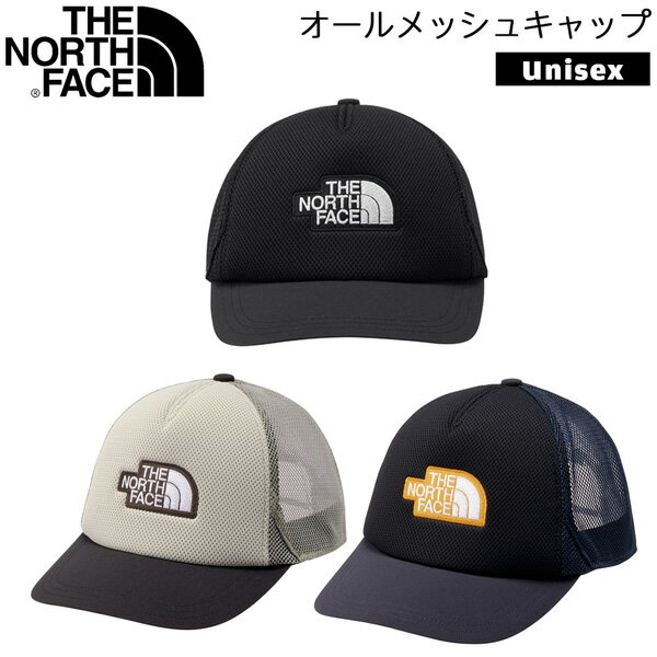 通気性が高く、カジュアルなデザインの オールメッシュキャップです。 前パネルにダブルラッセルメッシュ素材を用 い、後ろパネルには高通気のストレッチメッ シュ素材を使用。 盛夏のアウトドアシーンを想定した仕上がり です。 ツバは軽量なフラットバイザー形状で、フロ ントには刺繍ロゴを配置。 ランニングから登山まで、様々なシーンに活 躍します。 Function--- 刺繍ロゴ 〇 適合サイズ（頭周り） F（56.5〜59.5cm） つば長さ/7cm ※メーカーの画像を使用しておりますが 色の見え方が実物と若干異なる場合が 御座います。予めご了承下さい。 【正規代理店商品】 ●BRAND：THE NORTH FACE(ザ ノースフェイス) ●品番：NN02674 ●品名：オールメッシュキャップ アウトドアハット ●カラー : FI(フォッシルアイボリー) K(ブラック) UN(アーバンネイビー) ●サイズ : フリーサイズ ●素材 : (フロントパネル) Polyester Midweight Mesh （ポリエステル100％） (後部)Nylon Stretch Mesh（ナイロン100％） (ツバ)（ポリエステル55％、複合繊維 （ポリエステル45％）） ●生産国 : インドネシア ザ・ノースフェイス ハット NN02674 オールメッシュキャップ アウトドアハット 帽子 登山 キャンプ UV対策 ノースフェイスキャップ メッシュ帽子 メンズ帽子 レディース帽子 夏用帽子 軽量キャップ 正規品