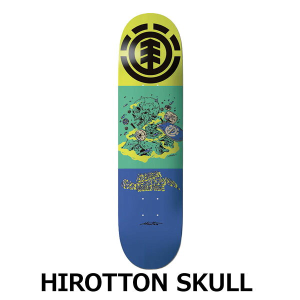 MOVEのスケボー デッキ エレメント ELEMENT HIROTTON SKULL 8 x 31.75 WB14.25 BG027004｜アングル3