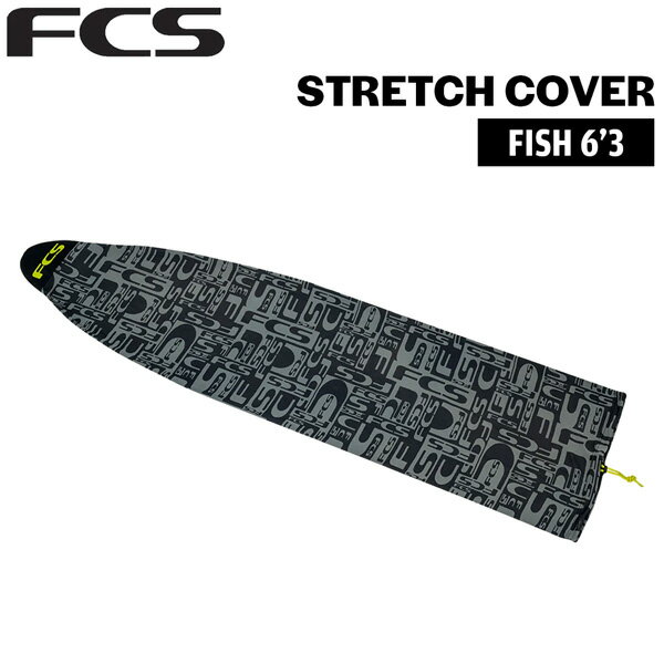 Other - エフシーエス ソフトケース FCS STRETCH COVER FISH 6’3 MONOGRAM COAL/LIME サーフィン フィッシュ・オルタナ用 ストレッチカバー ソフトケース
