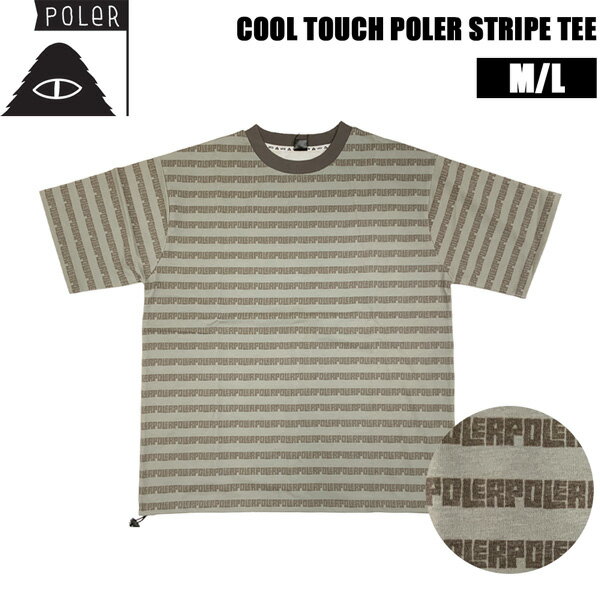 樂天商城 - POLER COOL TOUCH POLER STRIPE TEE ポーラー 半袖 Tシャツ メンズ レディース ストライプ柄 接触冷感 90s レトロ ビッグシルエット ストリート 夏 涼しい 正規品 メール便配送