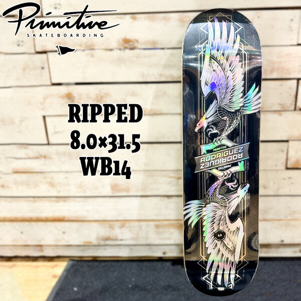 乐天商城 - プリミティブ デッキ PRIMITIVE RODRIGUEZ EAGLE DECK BLACK 8.0×31.75 WB14.18 ロドリゲス スケボー