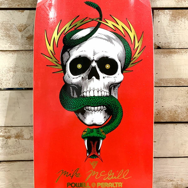 パウエルペラルタ デッキ POWELL PERLATA McGILL SKULL&SNAKE MCTWIST RED/GLD 40T...